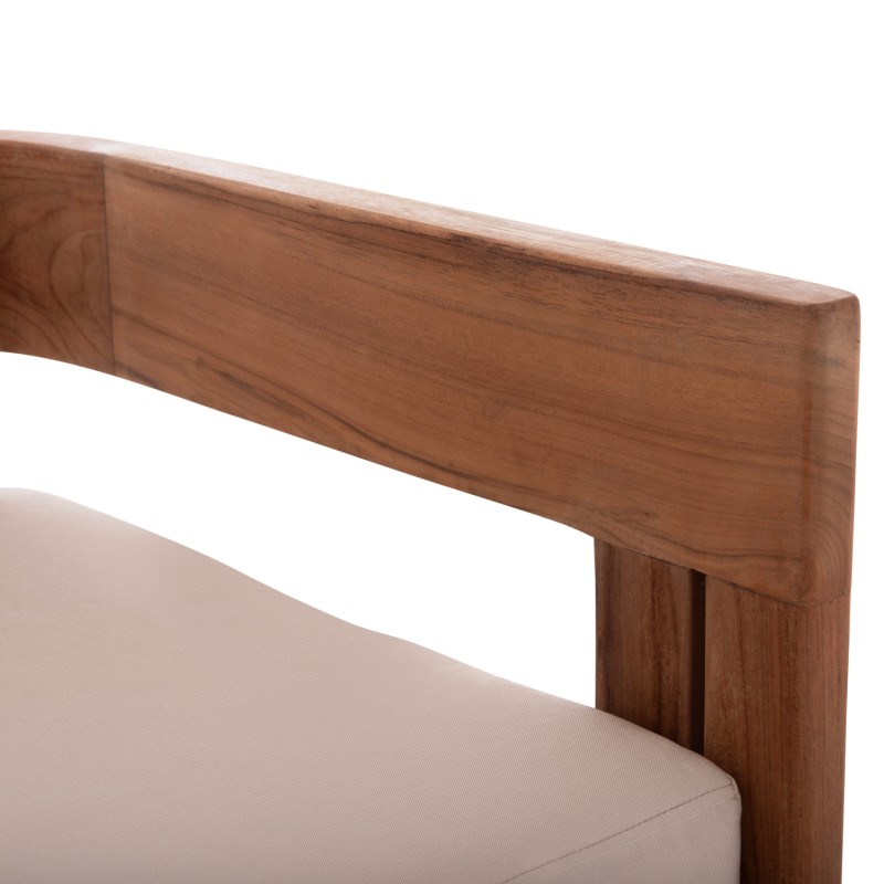 SOFA 2-SEATER SERIES KIOTO FK6381 TEAK WOOD IN NATURAL--BEIGE CUSHIONS 140x77x72Hcm. SOFA 2-SEATER SERIES KIOTO FK6381 TEAK WOOD IN NATURAL--BEIGE CUSHIONS 140x77x72Hcm.