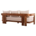 SOFA 3-SEATER SERIES KIOTO ΗΜ6382 TEAK WOOD IN NATURAL--BEIGE CUSHIONS 210x74x72Hcm. SOFA 3-SEATER SERIES KIOTO ΗΜ6382 TEAK WOOD IN NATURAL--BEIGE CUSHIONS 210x74x72Hcm.