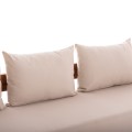 SOFA 3-SEATER SERIES KIOTO ΗΜ6382 TEAK WOOD IN NATURAL--BEIGE CUSHIONS 210x74x72Hcm. SOFA 3-SEATER SERIES KIOTO ΗΜ6382 TEAK WOOD IN NATURAL--BEIGE CUSHIONS 210x74x72Hcm.