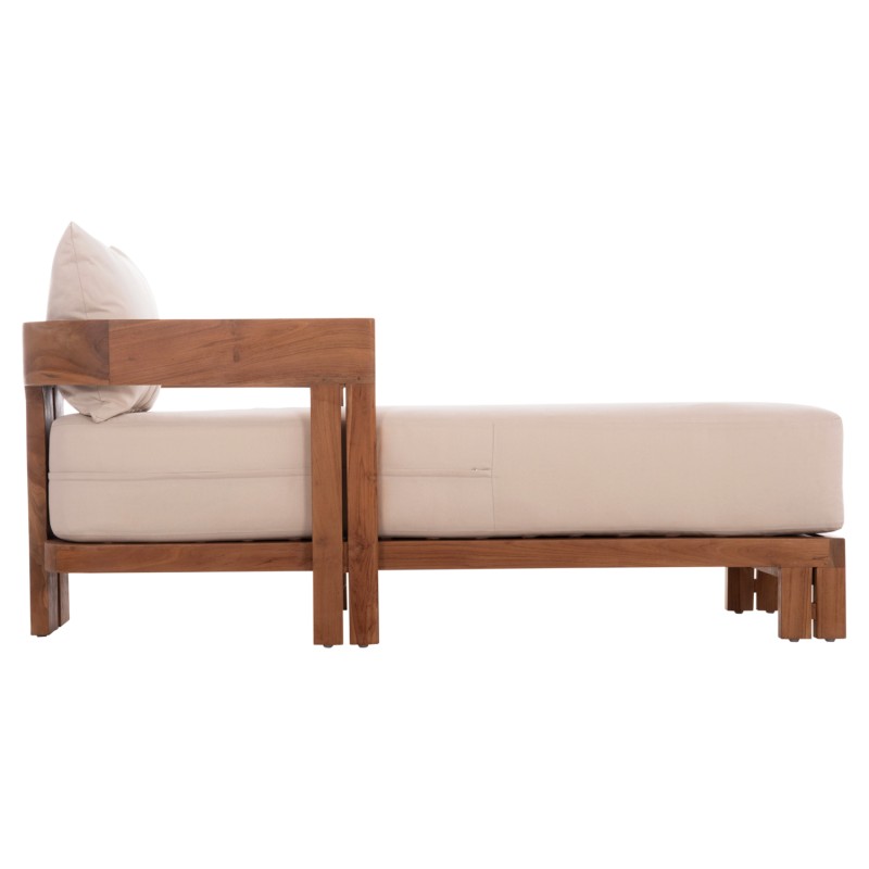 CHAISE LOUNGE WITH CUSHIONS SERIES KIOTO FK6385 TEAK WOOD IN NATURAL 165x70x64Hcm. CHAISE LOUNGE WITH CUSHIONS SERIES KIOTO FK6385 TEAK WOOD IN NATURAL 165x70x64Hcm.