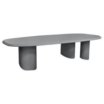 DINING TABLE OVAL GLEN FK6598.01 FIBER CEMENT IN GREY 260x95x75Hcm