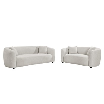 SOFA SET 2PCS NORD FK10811.02 LIGHT BEIGE FABRIC