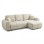 CORNER SOFABED REVERSIBLE GERT FK3349.02 BEIGE CHENILLE FABRIC 253x142x85Hcm.