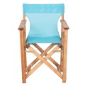 DIRECTOR'S CHAIR LIMNOS FK11764.08 IN NATURAL COLOR AND SKY BLUE TEXTILENE 57x54x88.5Hcm. DIRECTOR'S CHAIR LIMNOS FK11764.08 IN NATURAL COLOR AND SKY BLUE TEXTILENE 57x54x88.5Hcm.