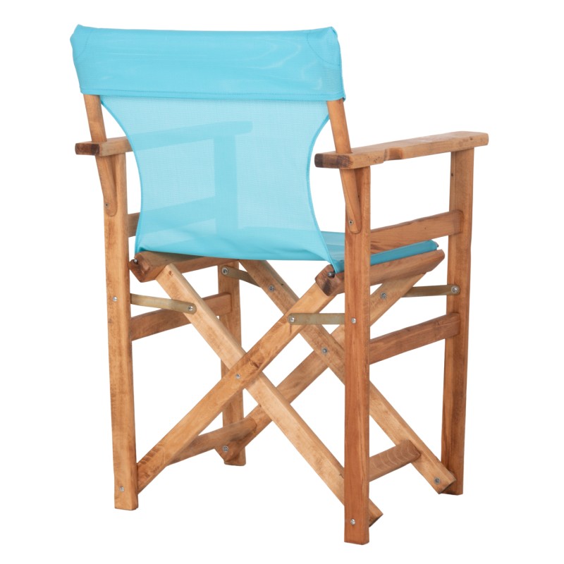 DIRECTOR'S CHAIR LIMNOS FK11764.08 IN NATURAL COLOR AND SKY BLUE TEXTILENE 57x54x88.5Hcm. DIRECTOR'S CHAIR LIMNOS FK11764.08 IN NATURAL COLOR AND SKY BLUE TEXTILENE 57x54x88.5Hcm.