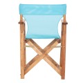DIRECTOR'S CHAIR LIMNOS FK11764.08 IN NATURAL COLOR AND SKY BLUE TEXTILENE 57x54x88.5Hcm. DIRECTOR'S CHAIR LIMNOS FK11764.08 IN NATURAL COLOR AND SKY BLUE TEXTILENE 57x54x88.5Hcm.
