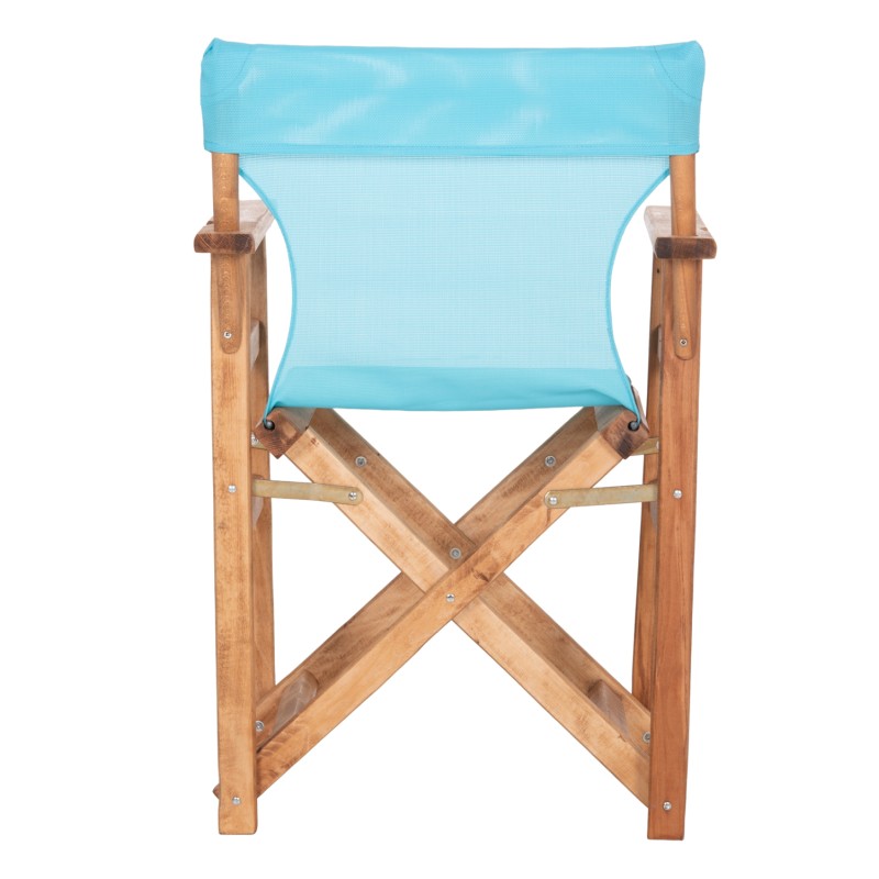 DIRECTOR'S CHAIR LIMNOS FK11764.08 IN NATURAL COLOR AND SKY BLUE TEXTILENE 57x54x88.5Hcm. DIRECTOR'S CHAIR LIMNOS FK11764.08 IN NATURAL COLOR AND SKY BLUE TEXTILENE 57x54x88.5Hcm.