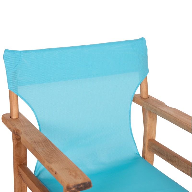 DIRECTOR'S CHAIR LIMNOS FK11764.08 IN NATURAL COLOR AND SKY BLUE TEXTILENE 57x54x88.5Hcm. DIRECTOR'S CHAIR LIMNOS FK11764.08 IN NATURAL COLOR AND SKY BLUE TEXTILENE 57x54x88.5Hcm.