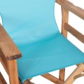 DIRECTOR'S CHAIR LIMNOS FK11764.08 IN NATURAL COLOR AND SKY BLUE TEXTILENE 57x54x88.5Hcm. DIRECTOR'S CHAIR LIMNOS FK11764.08 IN NATURAL COLOR AND SKY BLUE TEXTILENE 57x54x88.5Hcm.