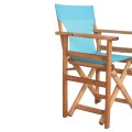 DIRECTOR'S CHAIR LIMNOS FK11764.08 IN NATURAL COLOR AND SKY BLUE TEXTILENE 57x54x88.5Hcm. DIRECTOR'S CHAIR LIMNOS FK11764.08 IN NATURAL COLOR AND SKY BLUE TEXTILENE 57x54x88.5Hcm.