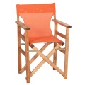 DIRECTOR'S CHAIR LIMNOS FK11764.02 IN NATURAL COLOR AND ORANGE TEXTILENE 57x54x88.5Hcm. DIRECTOR'S CHAIR LIMNOS FK11764.02 IN NATURAL COLOR AND ORANGE TEXTILENE 57x54x88.5Hcm.