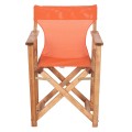 DIRECTOR'S CHAIR LIMNOS FK11764.02 IN NATURAL COLOR AND ORANGE TEXTILENE 57x54x88.5Hcm. DIRECTOR'S CHAIR LIMNOS FK11764.02 IN NATURAL COLOR AND ORANGE TEXTILENE 57x54x88.5Hcm.