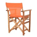 DIRECTOR'S CHAIR LIMNOS FK11764.02 IN NATURAL COLOR AND ORANGE TEXTILENE 57x54x88.5Hcm. DIRECTOR'S CHAIR LIMNOS FK11764.02 IN NATURAL COLOR AND ORANGE TEXTILENE 57x54x88.5Hcm.