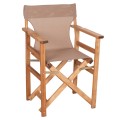 DIRECTOR'S CHAIR LIMNOS FK11764.04 IN NATURAL COLOR AND MOCHA TEXTILENE 57x54x88.5Hcm. DIRECTOR'S CHAIR LIMNOS FK11764.04 IN NATURAL COLOR AND MOCHA TEXTILENE 57x54x88.5Hcm.