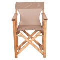 DIRECTOR'S CHAIR LIMNOS FK11764.04 IN NATURAL COLOR AND MOCHA TEXTILENE 57x54x88.5Hcm. DIRECTOR'S CHAIR LIMNOS FK11764.04 IN NATURAL COLOR AND MOCHA TEXTILENE 57x54x88.5Hcm.