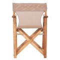 DIRECTOR'S CHAIR LIMNOS FK11764.04 IN NATURAL COLOR AND MOCHA TEXTILENE 57x54x88.5Hcm. DIRECTOR'S CHAIR LIMNOS FK11764.04 IN NATURAL COLOR AND MOCHA TEXTILENE 57x54x88.5Hcm.