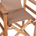 DIRECTOR'S CHAIR LIMNOS FK11764.04 IN NATURAL COLOR AND MOCHA TEXTILENE 57x54x88.5Hcm. DIRECTOR'S CHAIR LIMNOS FK11764.04 IN NATURAL COLOR AND MOCHA TEXTILENE 57x54x88.5Hcm.