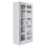 BOOKCASE WITH SLIDING DOORS SIDER FK6632.02 METAL IN WHITE 90x40x185Hcm