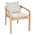 OUTDOOR DINING CHAIR KROLL FK6525 ACACIA WOOD IN NATURAL--CUSHIONS IN LIGHT BEIGE 58x65x75Hcm OUTDOOR DINING CHAIR KROLL FK6525 ACACIA WOOD IN NATURAL--CUSHIONS IN LIGHT BEIGE 58x65x75Hcm