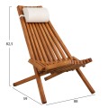 LOUNGE CHAIR WITH HEAD CUSHION FOLDING SHIGAN FK6530 ACACIA WOOD 88x59x82.5Hcm. LOUNGE CHAIR WITH HEAD CUSHION FOLDING SHIGAN FK6530 ACACIA WOOD 88x59x82.5Hcm.