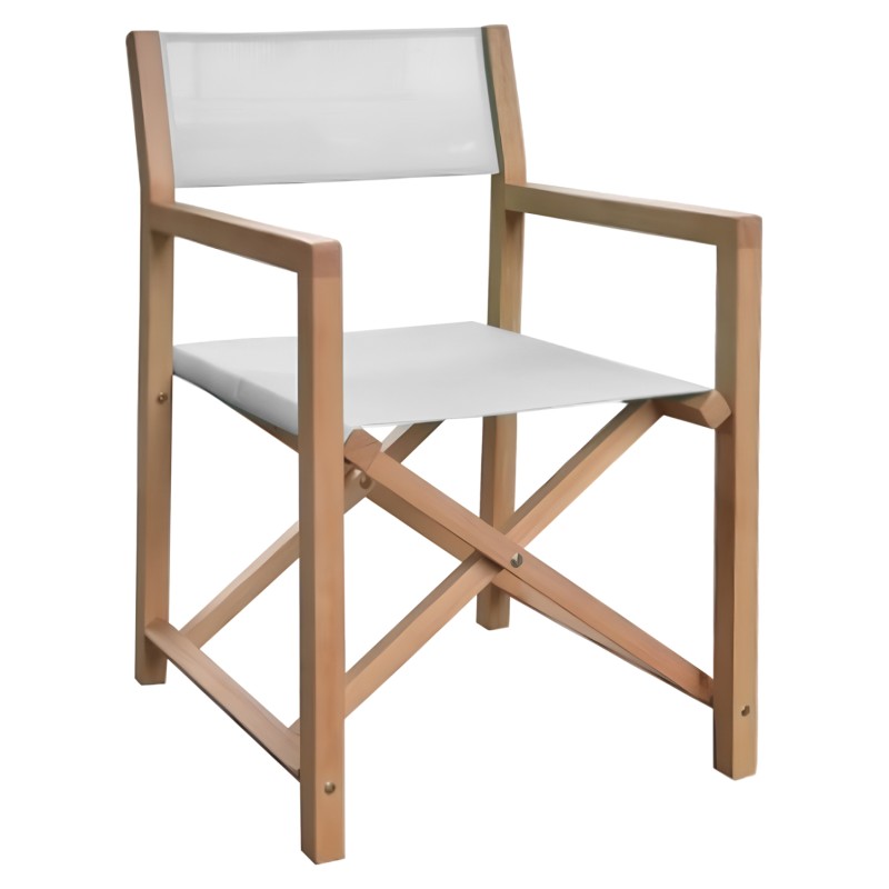DIRECTOR'S CHAIR SOUL FK6524.02 ACACIA WOOD IN NATURAL--ECRU TEXTILENE 56x52x85Hcm. DIRECTOR'S CHAIR SOUL FK6524.02 ACACIA WOOD IN NATURAL--ECRU TEXTILENE 56x52x85Hcm.