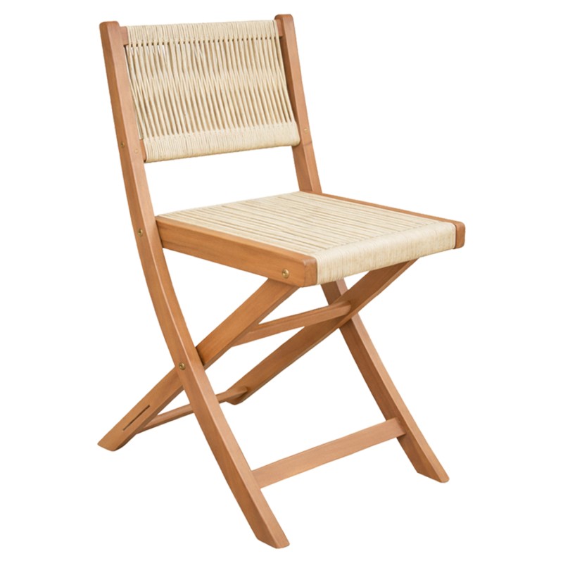 FOLDING CHAIR SIGGE FK6549 ACACIA WOOD--BEIGE ROPE 51x43x82Hcm. FOLDING CHAIR SIGGE FK6549 ACACIA WOOD--BEIGE ROPE 51x43x82Hcm.
