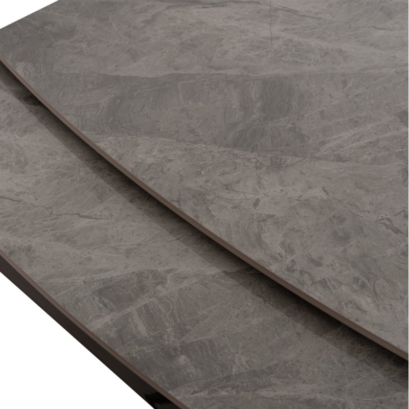 DINING SET 7PCS HOKU FK21357 EXTENDABLE GREY CERAMIC TOP--PU IN GREY DINING SET 7PCS HOKU FK21357 EXTENDABLE GREY CERAMIC TOP--PU IN GREY