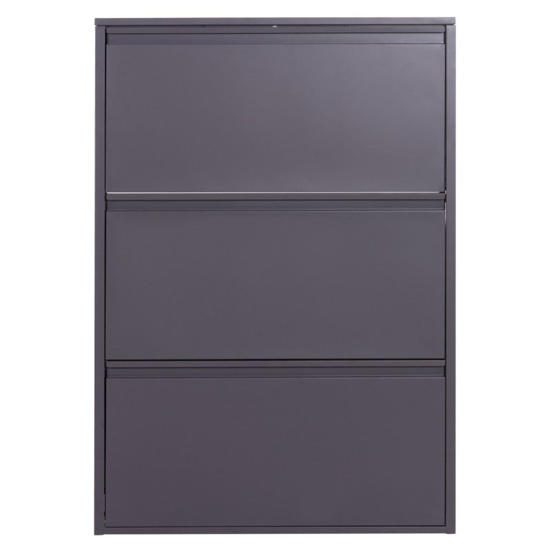 SHOE CABINET STARK FK6633.03 METAL IN ANTHRACITE--3 MAGNETIC DOORS 71x15x103Hcm. SHOE CABINET STARK FK6633.03 METAL IN ANTHRACITE--3 MAGNETIC DOORS 71x15x103Hcm.