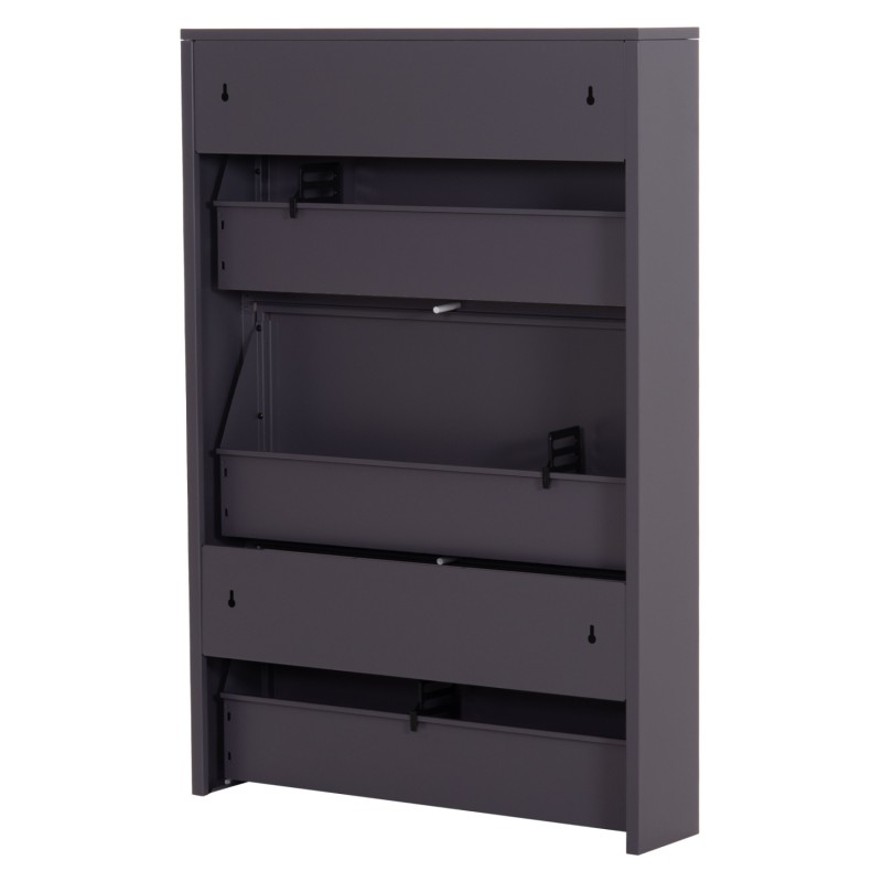 SHOE CABINET STARK FK6633.03 METAL IN ANTHRACITE--3 MAGNETIC DOORS 71x15x103Hcm. SHOE CABINET STARK FK6633.03 METAL IN ANTHRACITE--3 MAGNETIC DOORS 71x15x103Hcm.