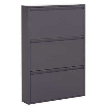 SHOE CABINET STARK FK6633.03 METAL IN ANTHRACITE--3 MAGNETIC DOORS 71x15x103Hcm.