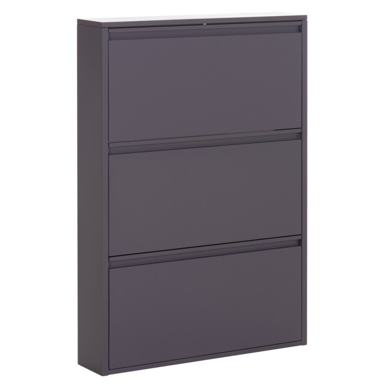 SHOE CABINET STARK FK6633.03 METAL IN ANTHRACITE--3 MAGNETIC DOORS 71x15x103Hcm. SHOE CABINET STARK FK6633.03 METAL IN ANTHRACITE--3 MAGNETIC DOORS 71x15x103Hcm.