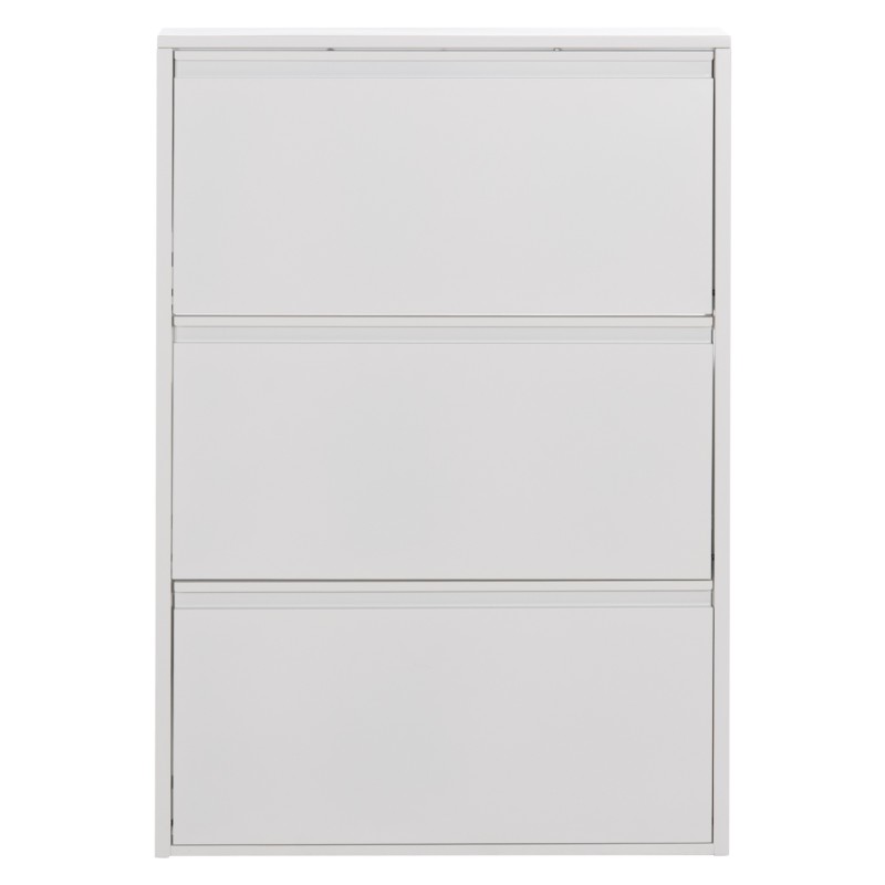 SHOE CABINET STARK FK6633.02 METAL IN WHITE--3 MAGNETIC DOORS 71x15x103Hcm. SHOE CABINET STARK FK6633.02 METAL IN WHITE--3 MAGNETIC DOORS 71x15x103Hcm.