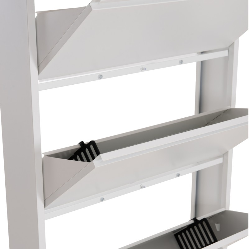 SHOE CABINET STARK FK6634.02 METAL IN WHITE--4 MAGNETIC DOORS 71x15x137Hcm. SHOE CABINET STARK FK6634.02 METAL IN WHITE--4 MAGNETIC DOORS 71x15x137Hcm.