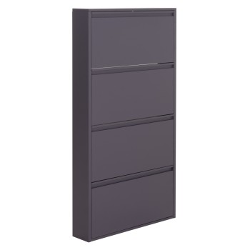 SHOE CABINET STARK FK6634.03 METAL IN ANTHRACITE--4 MAGNETIC DOORS 71x15x137Hcm.