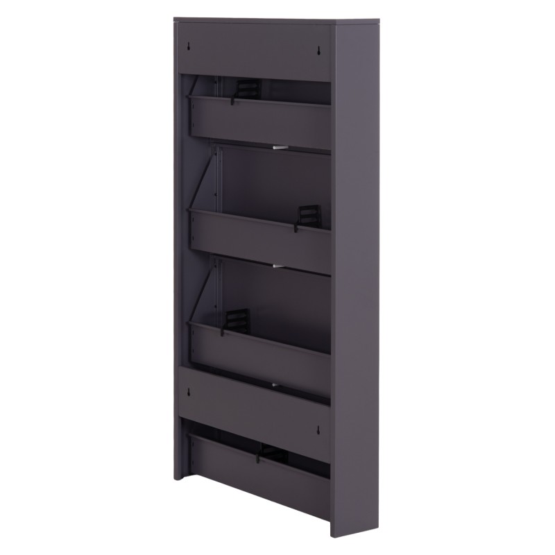 SHOE CABINET STARK FK6634.03 METAL IN ANTHRACITE--4 MAGNETIC DOORS 71x15x137Hcm. SHOE CABINET STARK FK6634.03 METAL IN ANTHRACITE--4 MAGNETIC DOORS 71x15x137Hcm.