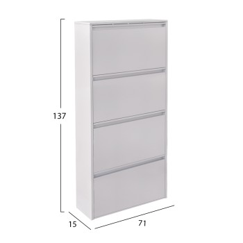 SET 2 SHOE CABINETS STARK FK10994.02 METAL IN WHITE--3+4 MAGNETIC DOORS SET 2 SHOE CABINETS STARK FK10994.02 METAL IN WHITE--3+4 MAGNETIC DOORS