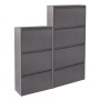 SET 2 SHOE CABINETS STARK FK10994.03 METAL IN ANTHRACITE--3+4 MAGNETIC DOORS
