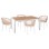 OUTDOOR DINING SET 5PCS MAGNET FK10997.01 ALUMINUM IN WHITE--POLYWOOD--P.E.ROPE