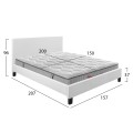 BED WITH MATTRESS BECCA FK10760.01 WHITE PU--FOR MATTRESS 150x200cm BED WITH MATTRESS BECCA FK10760.01 WHITE PU--FOR MATTRESS 150x200cm