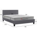 BED WITH MATTRESS BECCA FK10760.02 GREY FABRIC--FOR MATTRESS 150x200cm BED WITH MATTRESS BECCA FK10760.02 GREY FABRIC--FOR MATTRESS 150x200cm