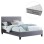 BED WITH MATTRESS BECCA FK10760.02 GREY FABRIC--FOR MATTRESS 150x200cm