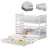 KIDS' BUNK BED WITH MATTRESSES & DRAWERS TRIPLON FK10996 PINE WOOD IN WHITE 207x97x168Hcm.