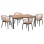 OUTDOOR DINING SET 5PCS MAGNET FK10997.03 ALUMINUM IN ANTHRACITE--POLYWOOD--P.E.ROPE