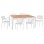 OUTDOOR DINING SET 7PCS  FK10999.01 WHITE ALUMINUM-POLYWOOD