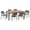 OUTDOOR DINING SET 7PCS HILLIARD FK10999.03 ANTHRACITE ALUMINUM-POLYWOOD