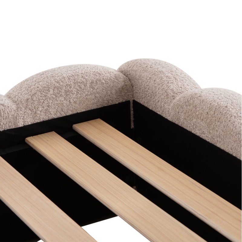 DOUBLE BED MARIUS FK759.03 BEIGE CHENILLE FABRIC--FOR MATTRESS 160x200cm. DOUBLE BED MARIUS FK759.03 BEIGE CHENILLE FABRIC--FOR MATTRESS 160x200cm.