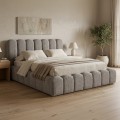 DOUBLE BED MARIUS FK759.01 GREY CHENILLE FABRIC--FOR MATTRESS 160x200cm. DOUBLE BED MARIUS FK759.01 GREY CHENILLE FABRIC--FOR MATTRESS 160x200cm.