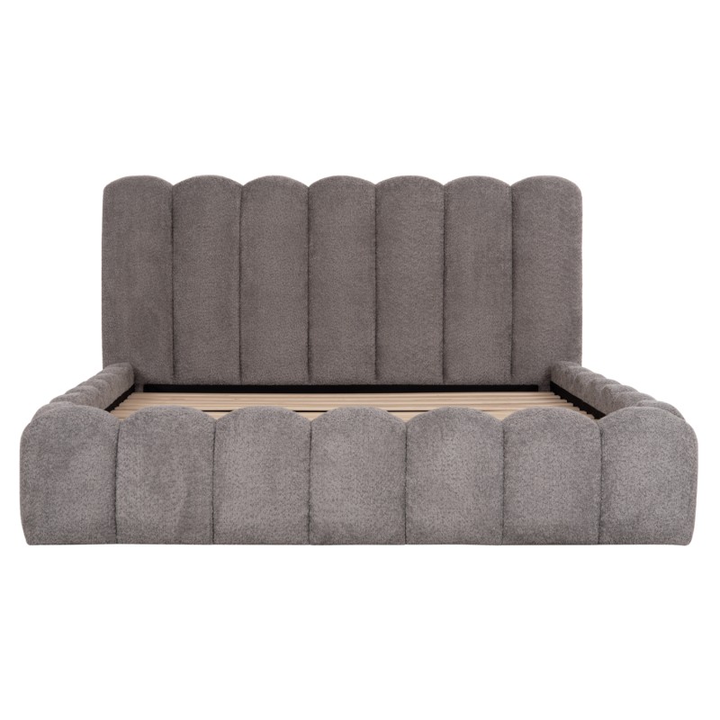 DOUBLE BED MARIUS FK759.01 GREY CHENILLE FABRIC--FOR MATTRESS 160x200cm. DOUBLE BED MARIUS FK759.01 GREY CHENILLE FABRIC--FOR MATTRESS 160x200cm.