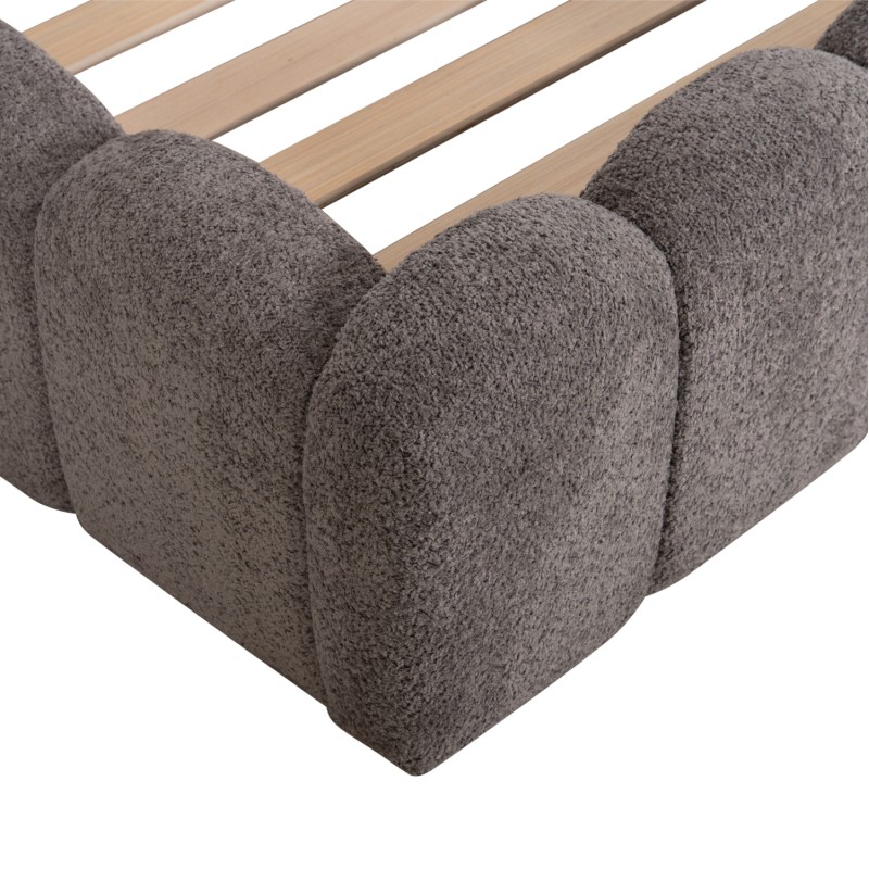 DOUBLE BED MARIUS FK759.01 GREY CHENILLE FABRIC--FOR MATTRESS 160x200cm. DOUBLE BED MARIUS FK759.01 GREY CHENILLE FABRIC--FOR MATTRESS 160x200cm.