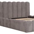 DOUBLE BED MARIUS FK759.01 GREY CHENILLE FABRIC--FOR MATTRESS 160x200cm. DOUBLE BED MARIUS FK759.01 GREY CHENILLE FABRIC--FOR MATTRESS 160x200cm.